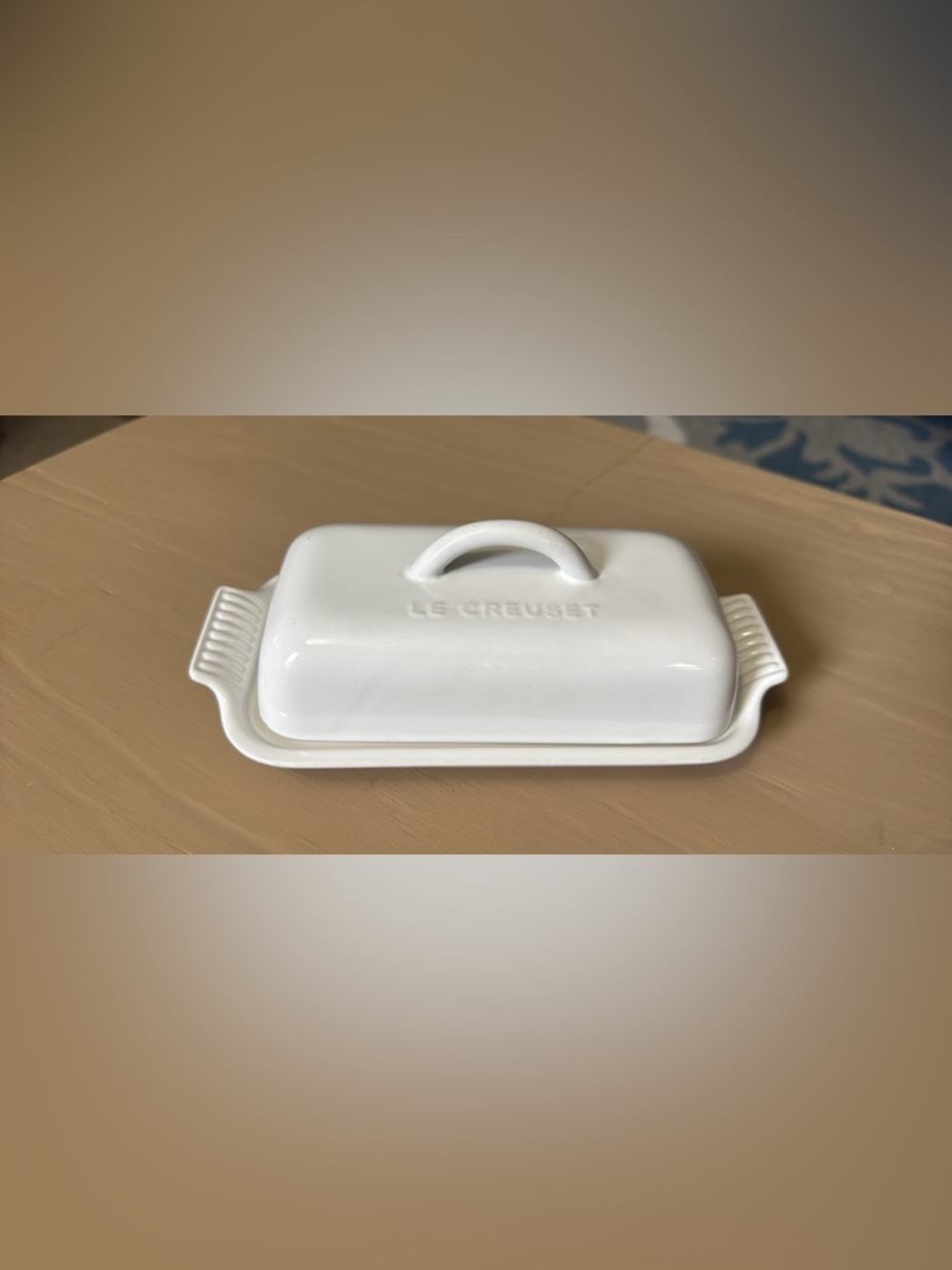 Le Creuset Heritage White Ceramic Butter Dish